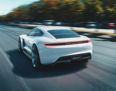 47925 porsche mission e diecast paint